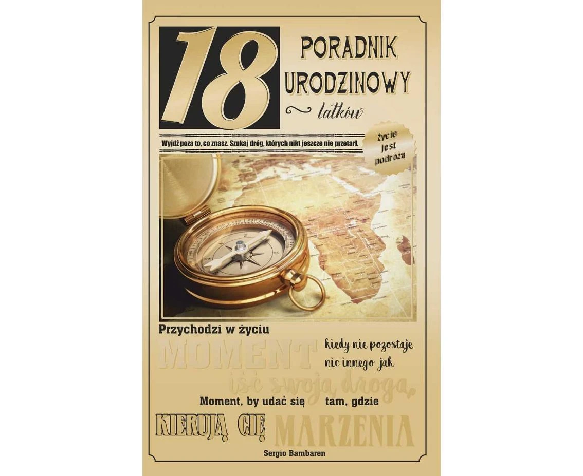 Greeting card 18th Birthday, Compass, 13x20,5 cm